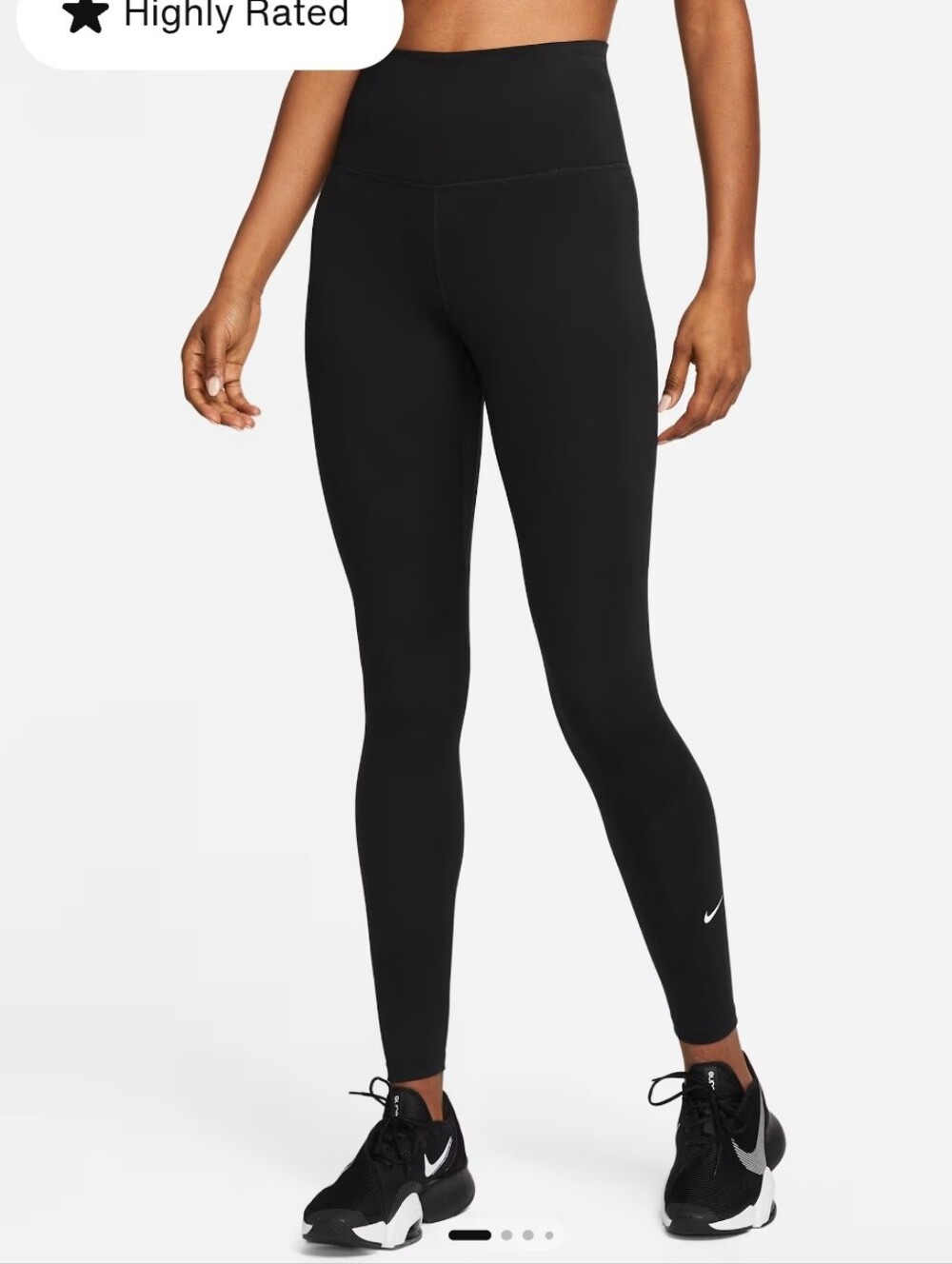 Nike One Women's Dri-FIT High-Waisted Full-Length Leggings Black Size Large NWT